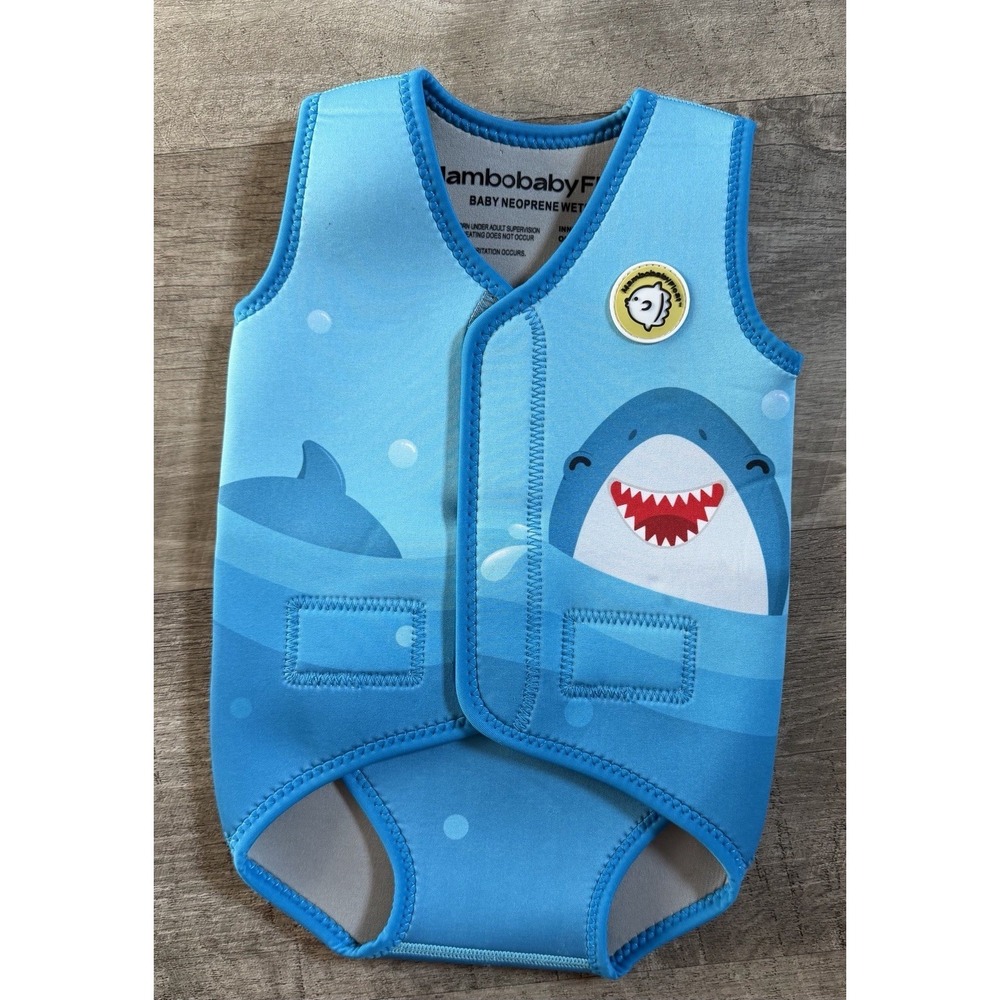 Mambobaby Float Wetsuit Warm 6-18 Months Baby Neoprene Shark Blue